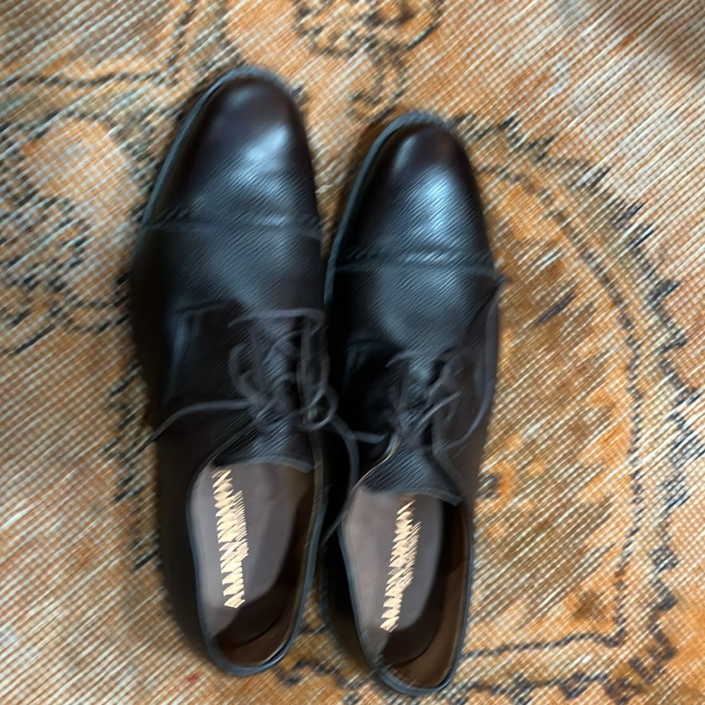Allen Edmonds, brown pebble grain leather, cap toe, men’s shoes - Picture 3 of 7